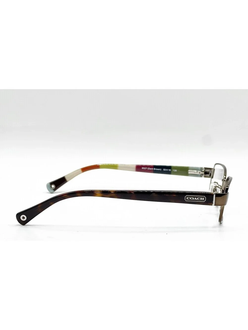 Coach HC 5003 9027 Dark Brown Tortoise Square Authentic Eyeglass Frames 52-16